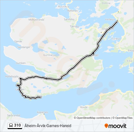 310 Bus Line Map