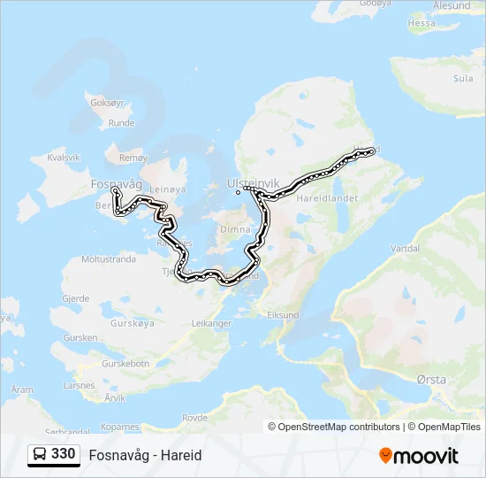 330 Bus Line Map