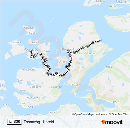 330 bus Line Map