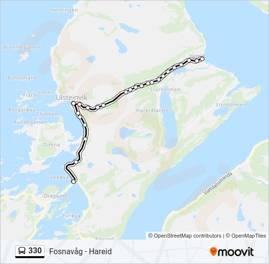 330 bus Line Map