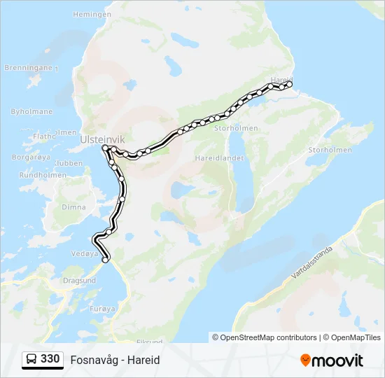 330 Bus Line Map