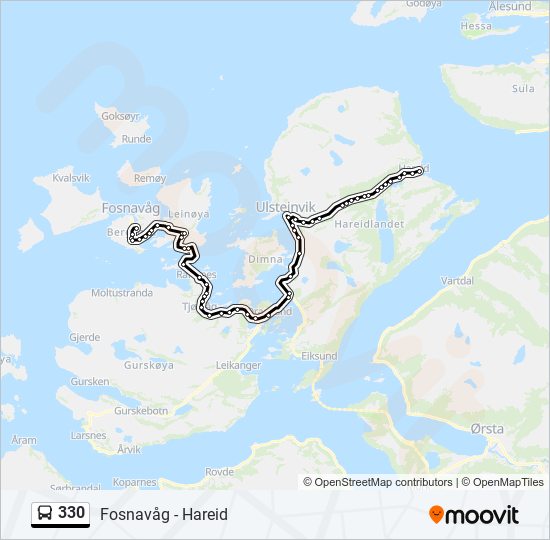 330 bus Line Map