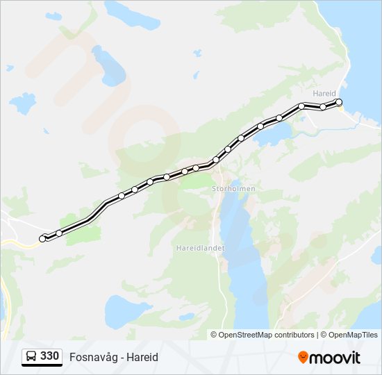 330 bus Line Map