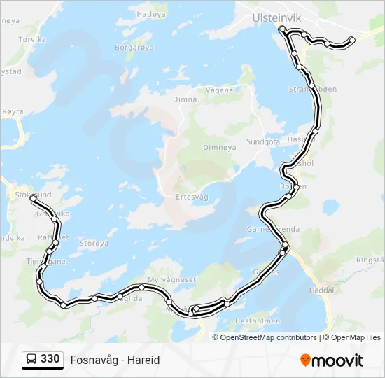 330 Route: Schedules, Stops & Maps - Ulstein Vgs Via Møre Barne Og Ung ...