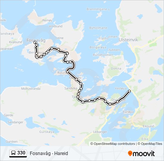 330 buss Linjekart