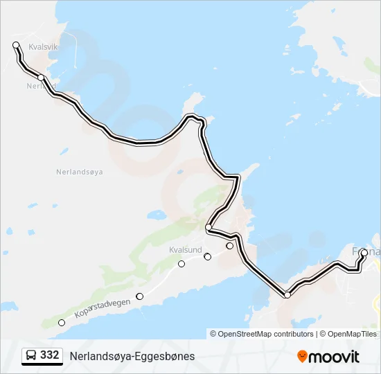 332 Bus Line Map