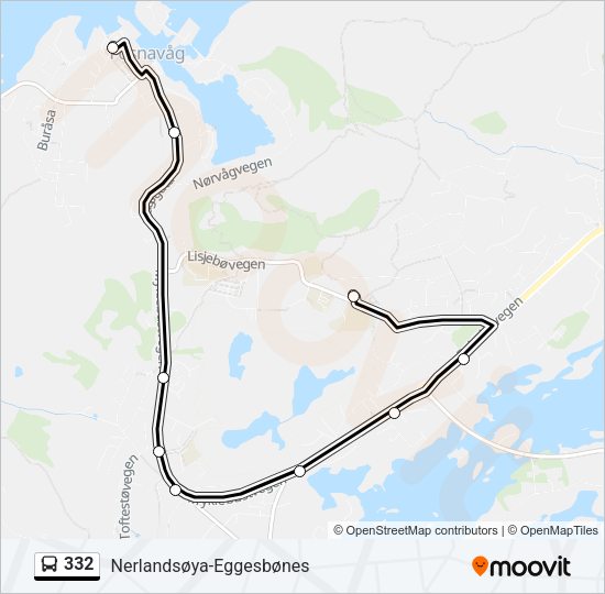 332 Bus Line Map