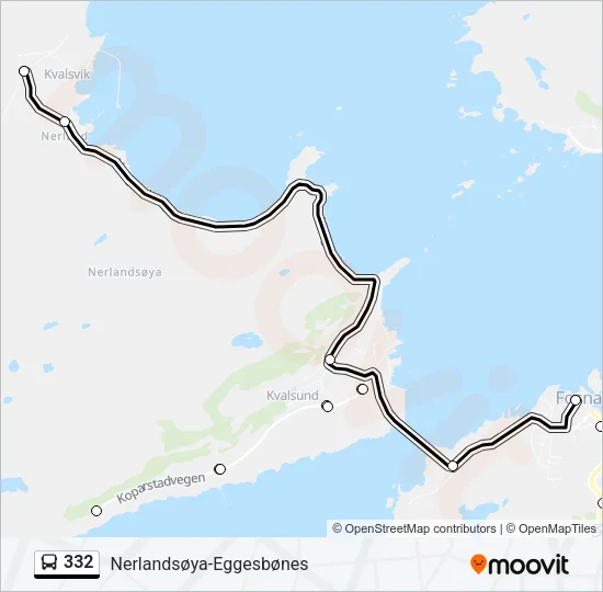 332 Bus Line Map
