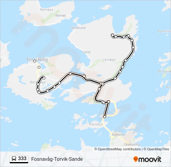 333 Bus Line Map