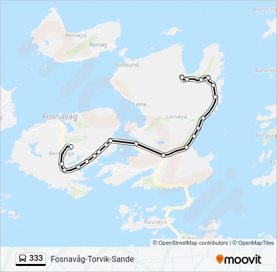 333 Bus Line Map