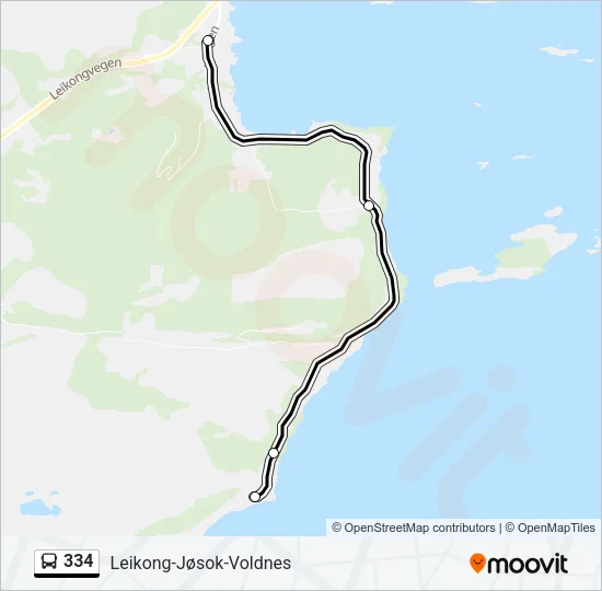 334 Bus Line Map