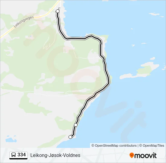 334 Bus Line Map