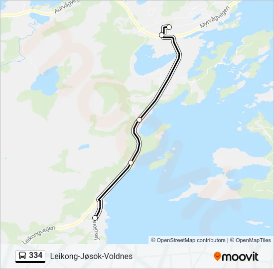 334 Bus Line Map