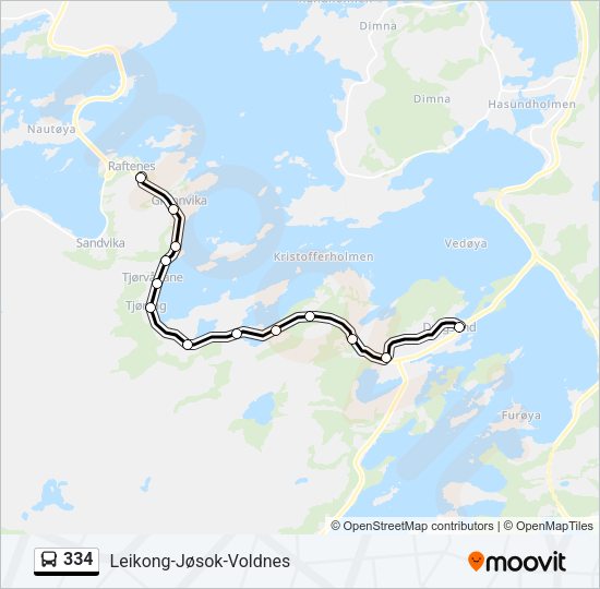 334 Bus Line Map