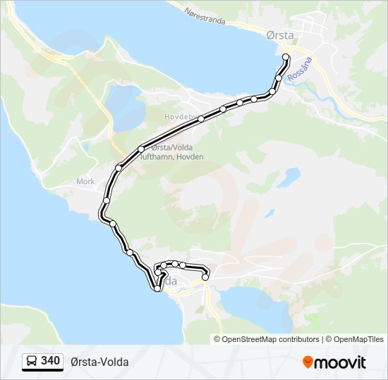 340 bus Line Map