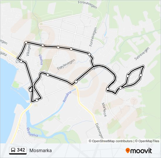 342 Bus Line Map