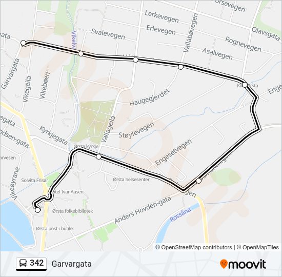 342 Bus Line Map