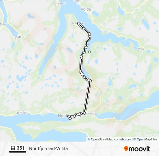 351 Bus Line Map