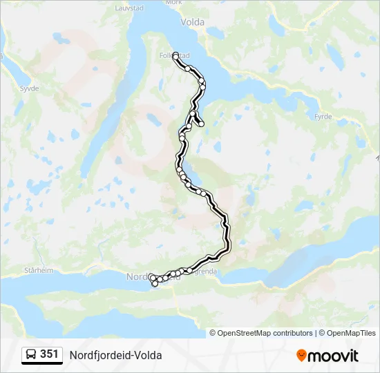 351 Bus Line Map