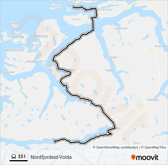 351 Bus Line Map