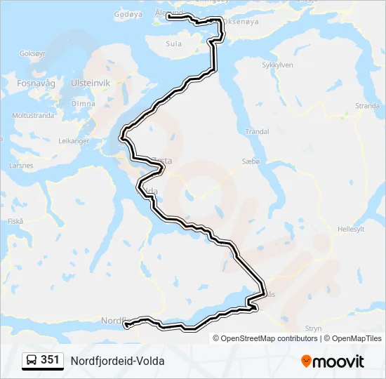 351 Bus Line Map