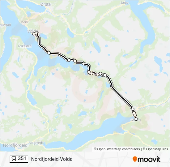 351 Bus Line Map