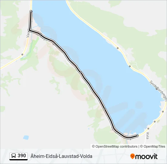 390 Bus Line Map