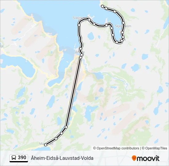 390 Bus Line Map