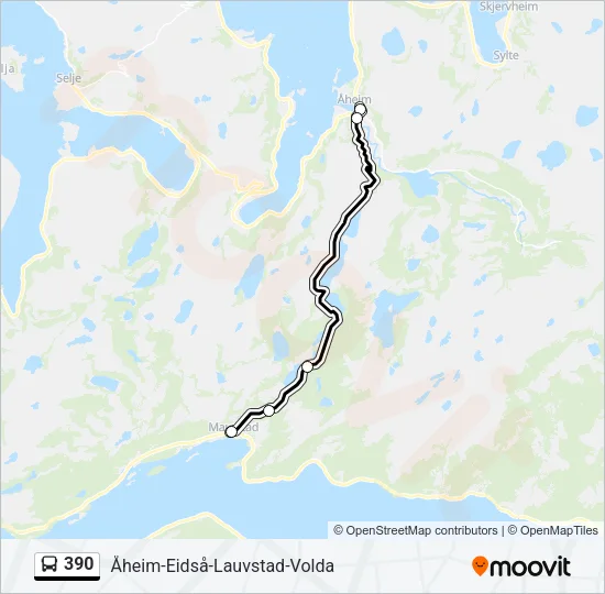 390 Bus Line Map