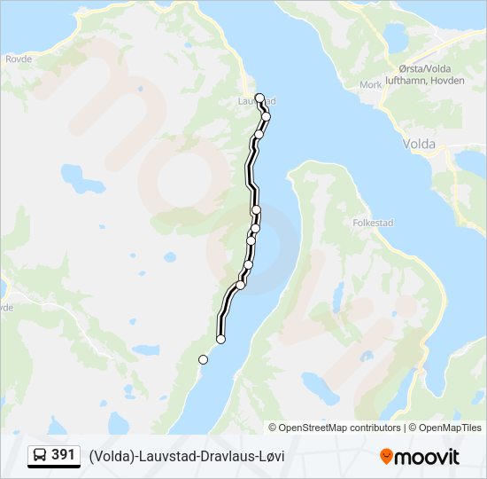 391 Bus Line Map