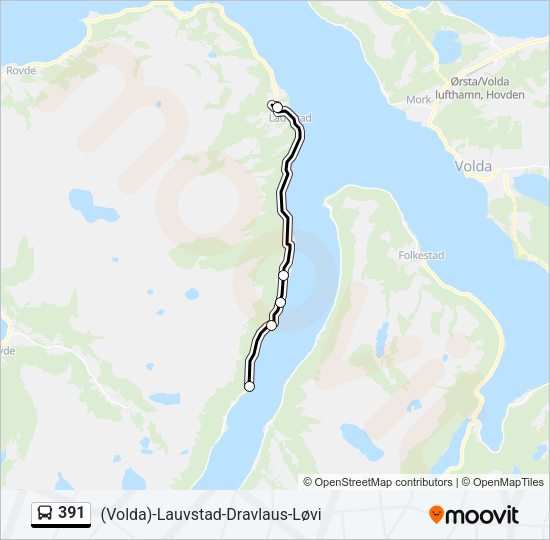 391 Bus Line Map