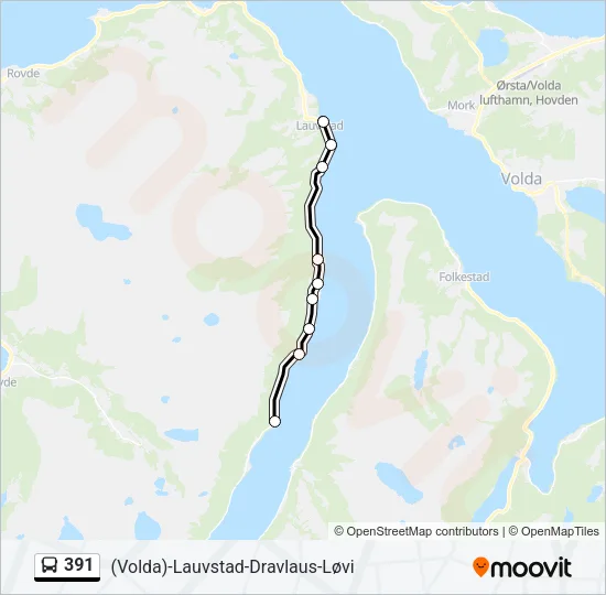391 Bus Line Map
