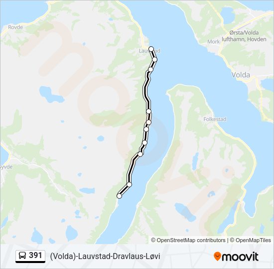 391 Bus Line Map