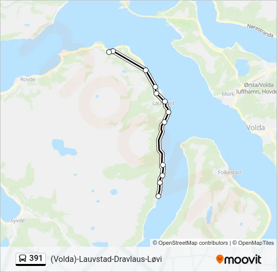 391 Bus Line Map