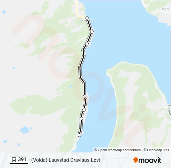391 Bus Line Map