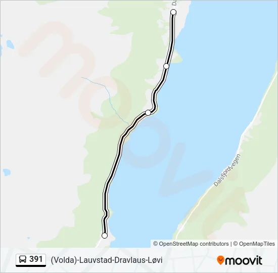391 Bus Line Map
