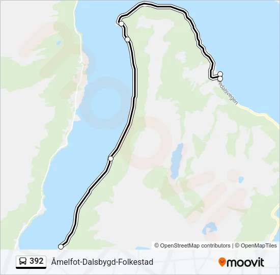 392 Bus Line Map