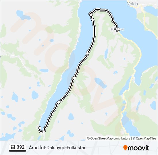 392 Bus Line Map