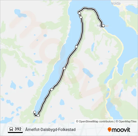 392 Bus Line Map