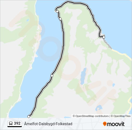 392 Bus Line Map
