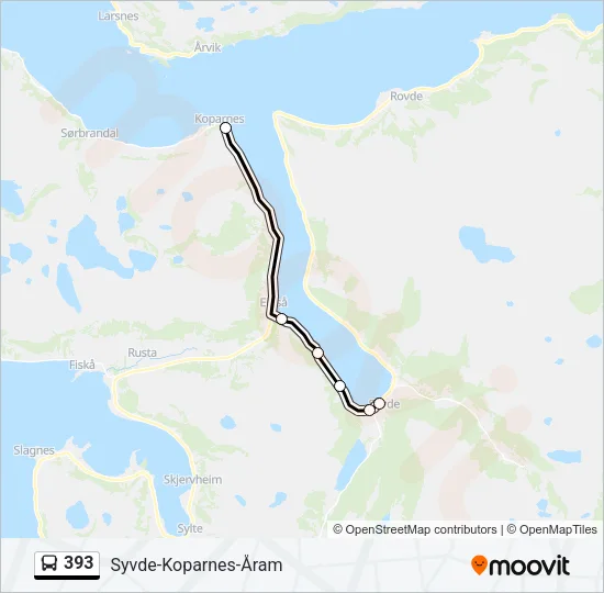 393 Bus Line Map