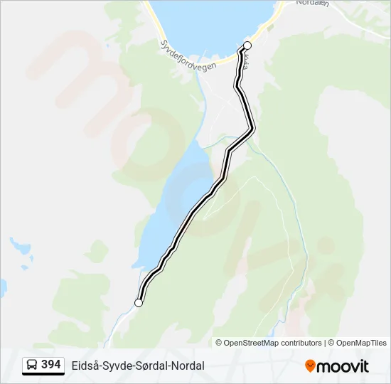 394 Bus Line Map