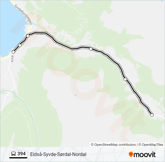 394 Bus Line Map