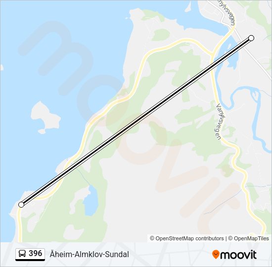 396 Bus Line Map