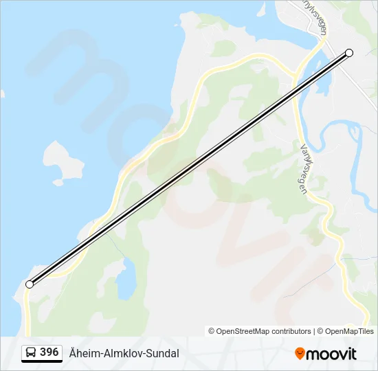 396 Bus Line Map