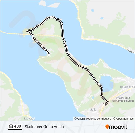 400 Bus Line Map