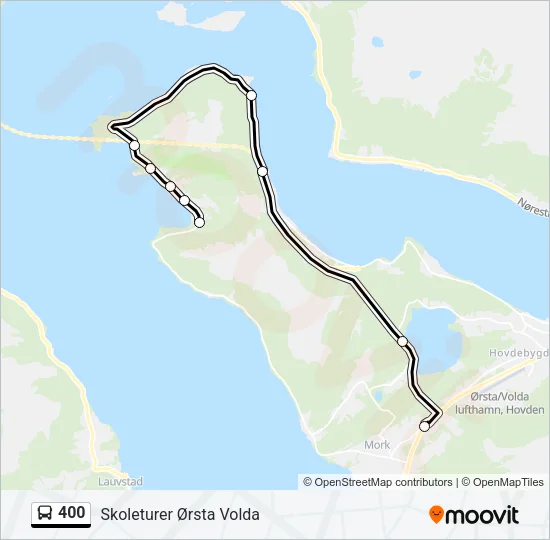 400 Bus Line Map