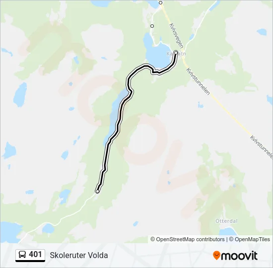 401 Bus Line Map