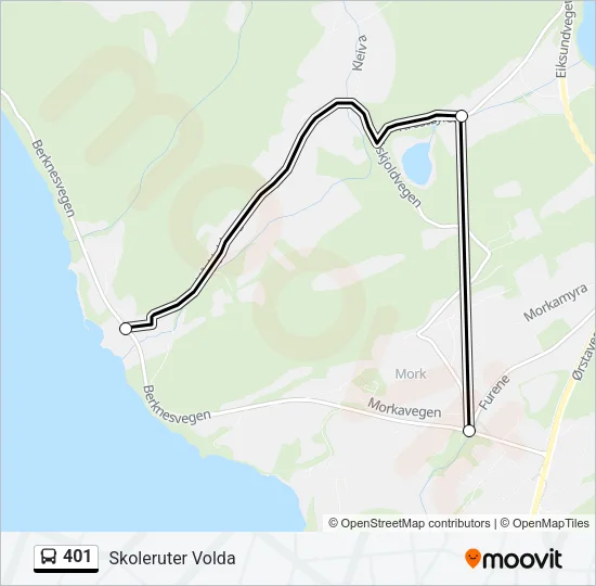 401 Bus Line Map