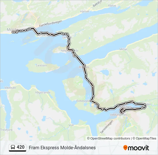 420 Bus Line Map